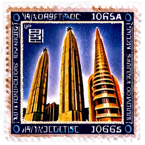 Architectural Wonders Postage Stamp PNG Xgg21 PNG