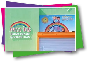 Arco Iris Buffet Infantil Advertisement PNG image