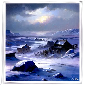 Arctic Blizzard Landscape PNG 06242024
