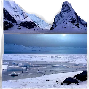 Arctic Blizzard Landscape PNG 77