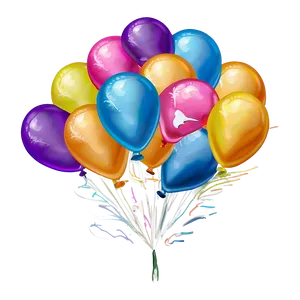 Arctic Blue Balloons PNG 06122024