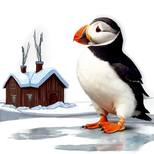 Arctic Puffin In Winter PNG Rqs4 PNG
