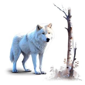 Arctic Wolf Drawing Png Grw14 PNG image