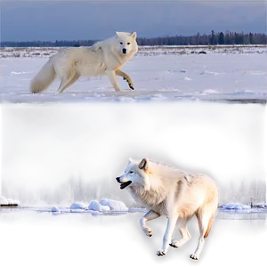 Arctic Wolf Mating Dance PNG Fhx21 PNG