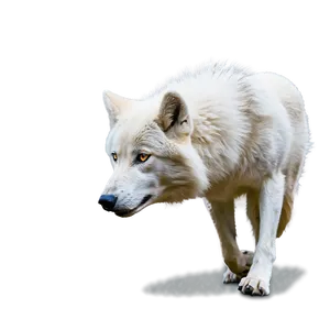Arctic Wolf On The Hunt PNG 64
