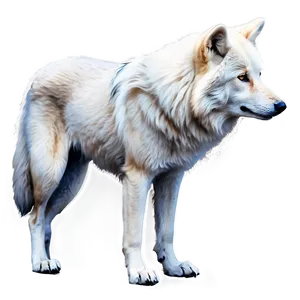 Arctic Wolf Watercolor PNG 06292024