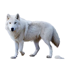 Arctic Wolf Winter Scene PNG 06292024