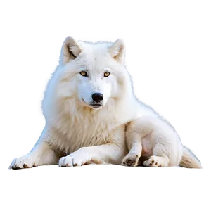 Arctic Wolf With Cubs PNG Dxo
