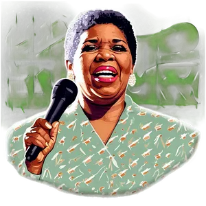 Aretha Franklin Civil Rights Advocate PNG Nmc PNG