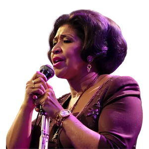 Aretha Franklin Emotional Performance PNG Jtw