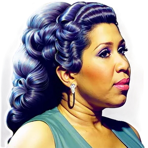 Aretha Franklin Iconic Hairstyle Png 7 PNG image