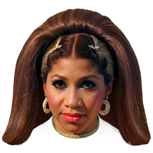 Aretha Franklin Iconic Hairstyle PNG 76