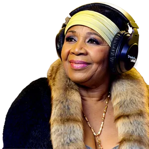 Aretha Franklin In Studio PNG Say8