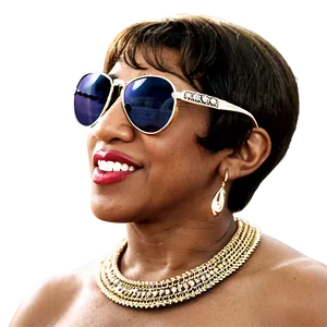 Aretha Franklin In Sunglasses PNG Hic