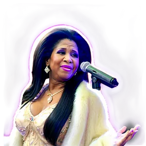 Aretha Franklin Live On Stage Png Pds61 PNG image