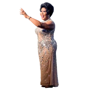 Aretha Franklin Sparkling Outfit PNG Mvf59 PNG