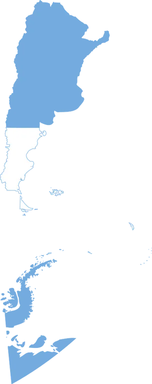 Argentina Silhouette Map PNG image