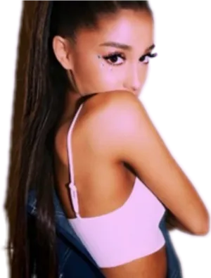 Ariana Grande Over The Shoulder Look PNG image