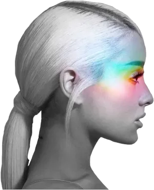 Ariana Grande Rainbow Glow Profile PNG image