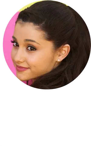 Ariana Grande Side Ponytail Smile PNG image