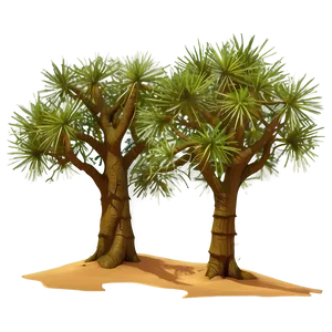 Arid Desert Trees PNG 05042024