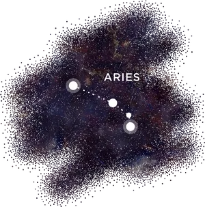 Aries Zodiac Constellation Art PNG image