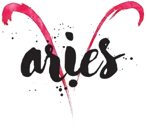 Aries Zodiac Sign Artistic Design PNG image