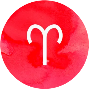Aries Zodiac Sign Red Background PNG image