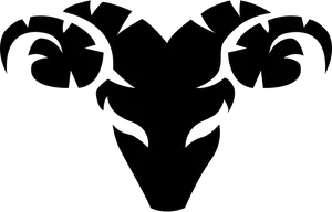 Aries Zodiac Symbol Silhouette PNG image