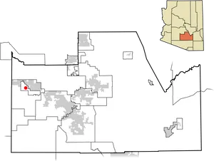 Arizona Mapwith County Outlinesand Inset PNG image