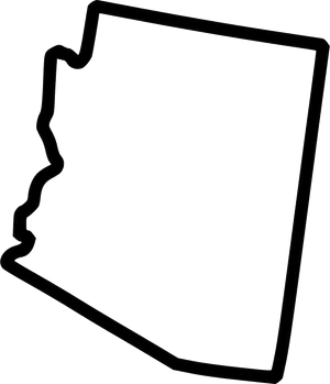 Arizona State Outline PNG image