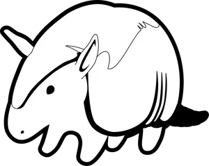 Armadillo Illustration Outline PNG