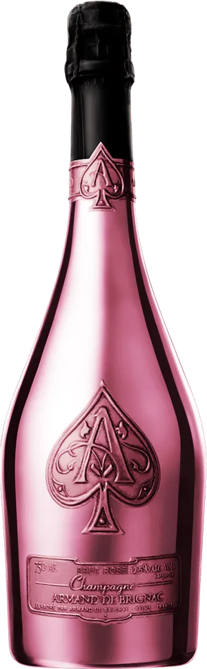 Armandde Brignac Rose Champagne Bottle PNG