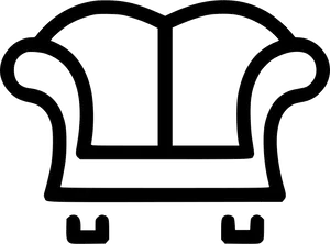 Armchair Outline Icon PNG