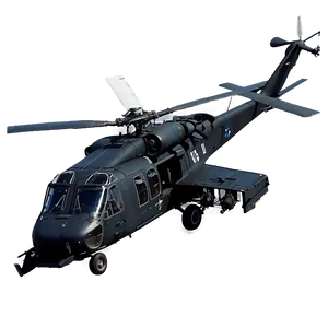 Armed Black Hawk Helicopter PNG 06252024