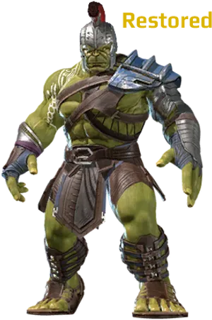 Armored Hulk Figure Restored PNG image