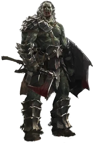 Armored Orc Warrior PNG