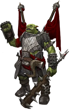 Armored Orc Warrior PNG image