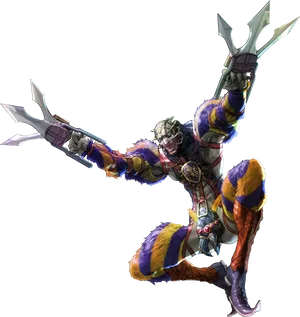 Armored Warriorwith Twin Blades PNG