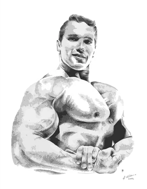 Arnold Schwarzenegger Classic Pose PNG image