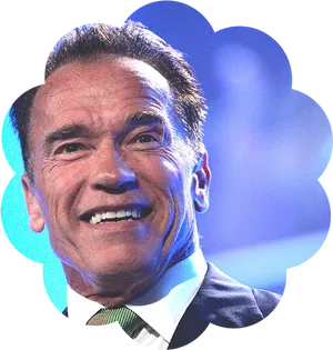 Arnold Schwarzenegger Smiling Portrait PNG image