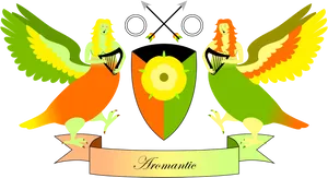 Aromantic Pride Symbolic Illustration PNG image