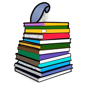 Art Books Stack Png Exb PNG image