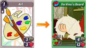 Art Card Transformation Da Vinci Beard