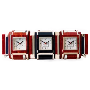 Art Deco Clock PNG 04292024