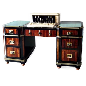 Art Deco Computer Desk PNG Aap PNG