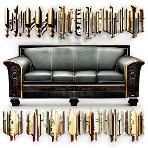 Art Deco Couch Png Jcr43 PNG image
