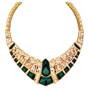 Art Deco Gold Necklace PNG 06122024 PNG