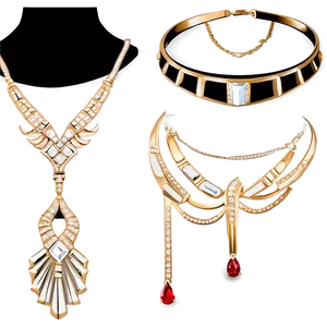 Art Deco Gold Necklace PNG 54 PNG