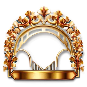 Art Deco Gold Trim PNG Gvi PNG